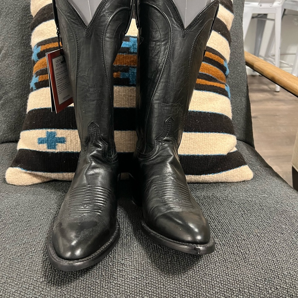 Lucchese Black Leather Summer boots